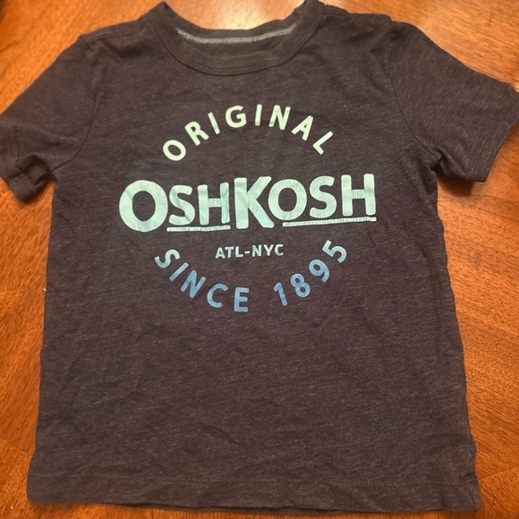 OshKosh B'gosh Other - OshKosh B’gosh Toddler Boys Graphic Tee 4T Gray Logo Shirt Casual